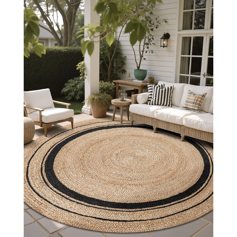 Tapis tressé à la main Natural Jute, Round 118"