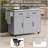 Kitchen Island With Trash Can Storage Cabinet, Kitchen Cart With Drop Leaf, Spice Rack, Towel Rack And Drawer, Rolling Kitchen Island On Wheels With Adjustable Shelf, Grey-1316634710-1316634707