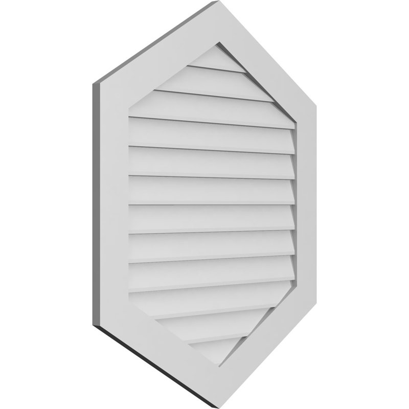 Ventilé vertical à pignon vertical 7/12 po, H 40 po x l 32 po x P 1 po