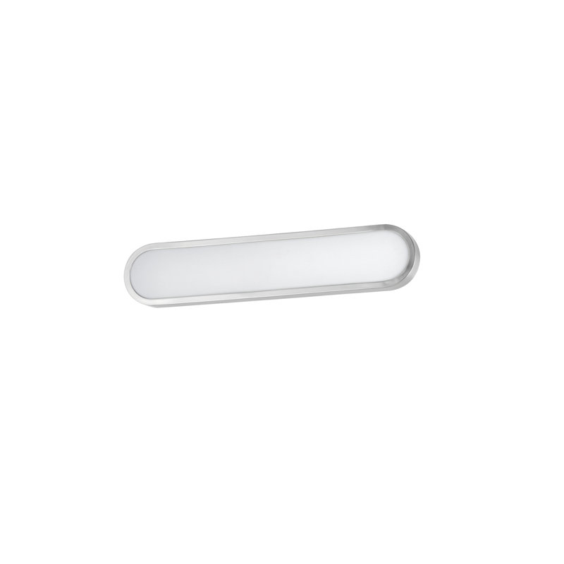 Barre d'éclairage de salle de bain Celise Lamaria, Blanc / nickel satiné, 24"