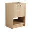 Meuble-lavabo autoportant 24 po, 2 portes à fermeture douce, chêne, contreplaqué (sans le lavabo)