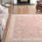 Guerin Oriental Wool / Nylon Pink Area Rug-2063204175