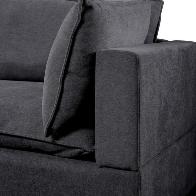 Canapé modulaire réversible en tissu gris foncé Latitude Run®