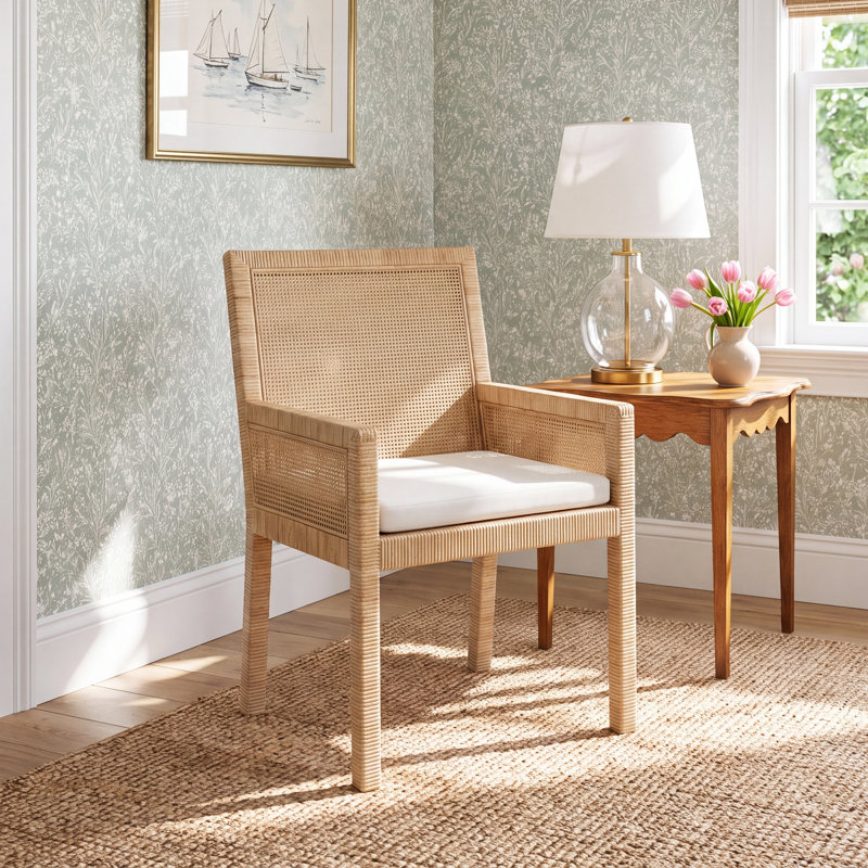 Tenerife Upholstered Armchair, Oak