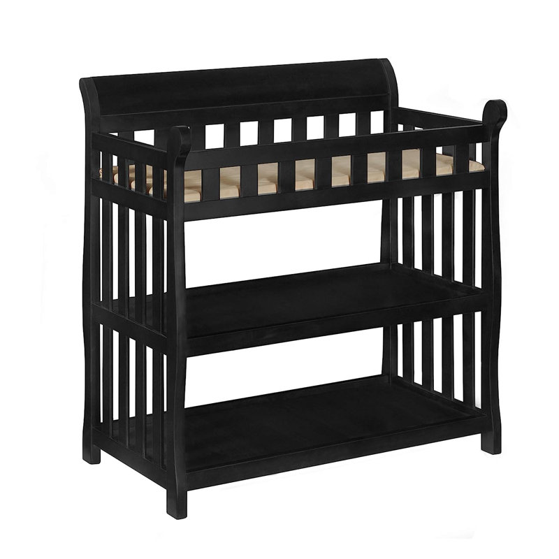 Haziel Changing Table with Pad, Black