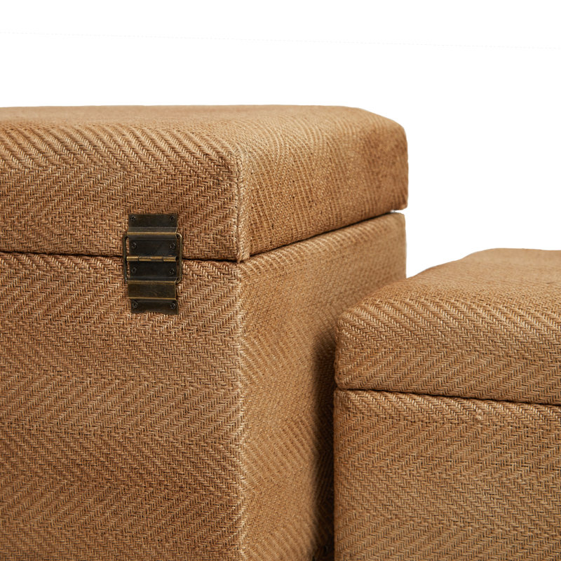 Repose-pieds rectangulaire avec rangement Eichen