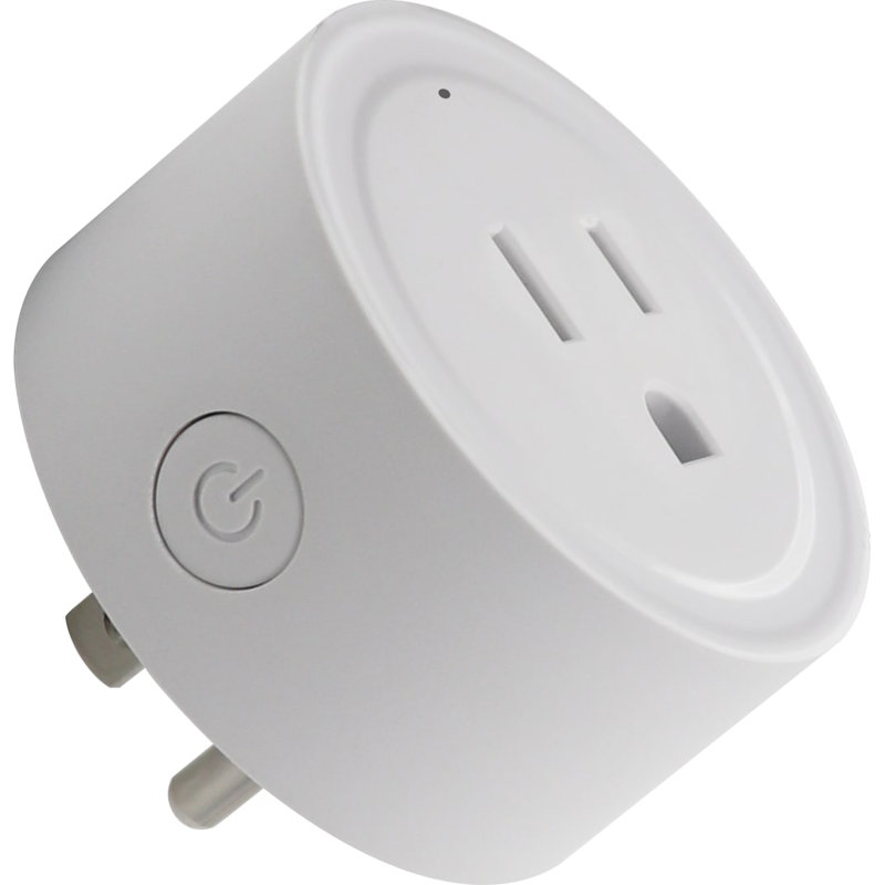 Compact White Wi-Fi Smart Plug with Voice Control