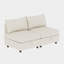 Causeuse-causeuse, canapé-lit de style Mid-Century moderne avec rangement
