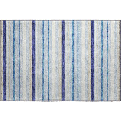 Premium Machine Washable Prisco Blue Rug