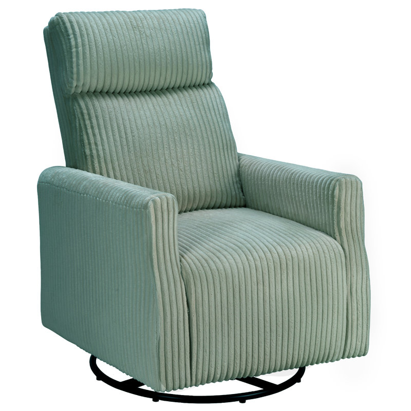 Hulbard 26.77'' Wide Modern Luxury Corduroy Upholstered Swivel Arm Accent Chair, Green