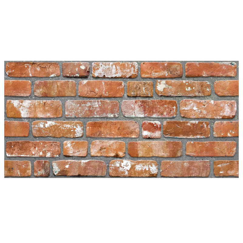 19.7" x 39.4" Wall Paneling (5-pack), Red Orange