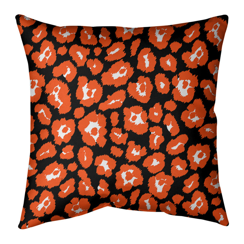 Housse de coussin carrée, Noir, 16" x 16", Croisé en coton