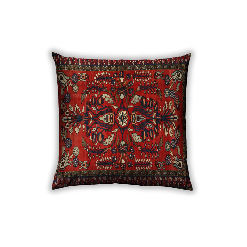 Floral Throw Pillow, Synthetic