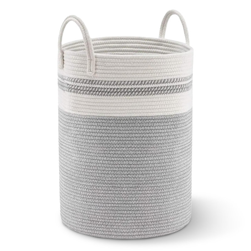  Large Woven Cotton Laundry Hamper with Handles