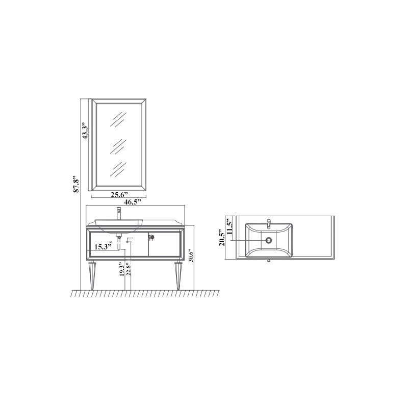 Infinity 46.5'' W Single Vanity