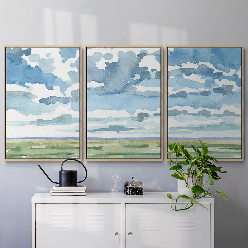 Open Sky Study I - Multi Piece Framed Canvas_2740597C, Naturel, H 36 po x l 75 po x P 2 po
