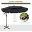 Arlus 265cm Cantilever Parasol