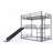 Metal Full Size Loft Bed With Slide And Ladder,  Black