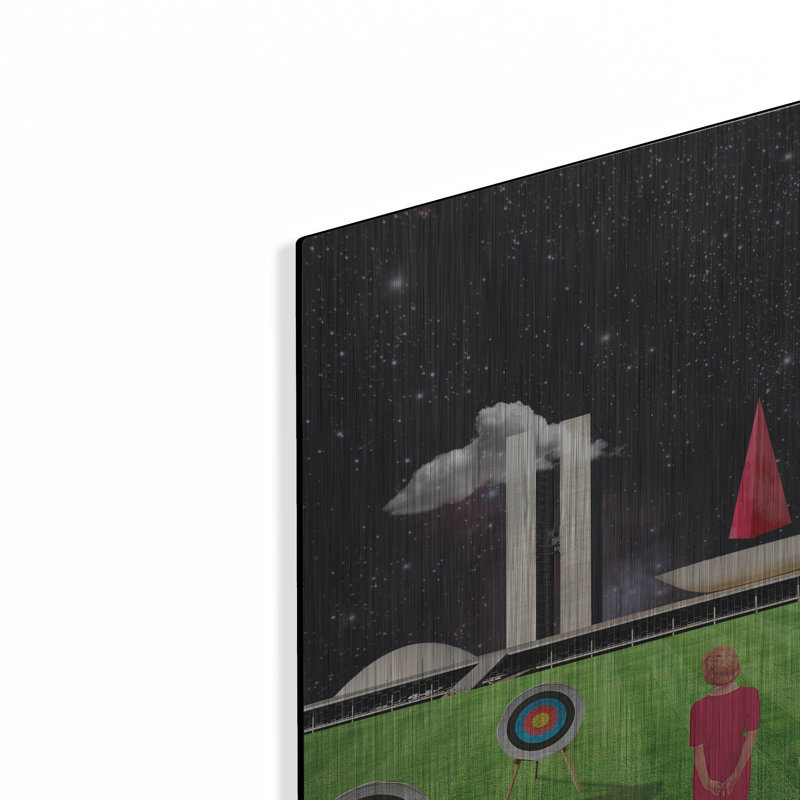 «Planalto Central» par Elo Marc, art mural en métal, H 16 po x l 12 po
