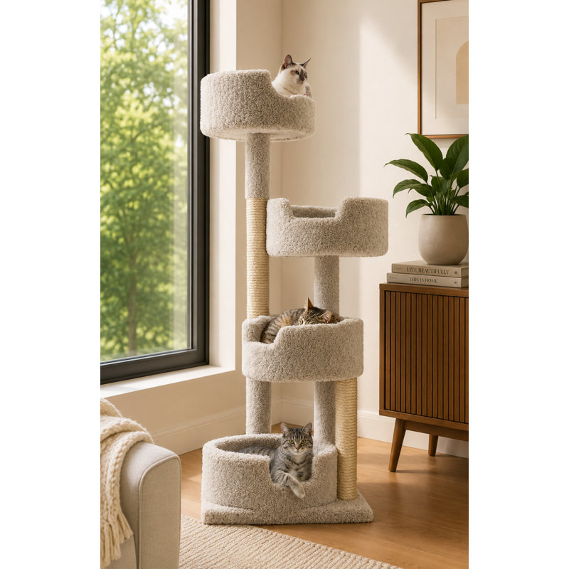 New Cat Condos Maison pour chat avec maison fermée