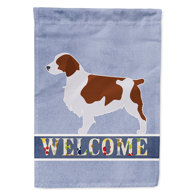 Polyester 2 côtés 40 x 28 po welcome drapeau maison, Springer anglais
