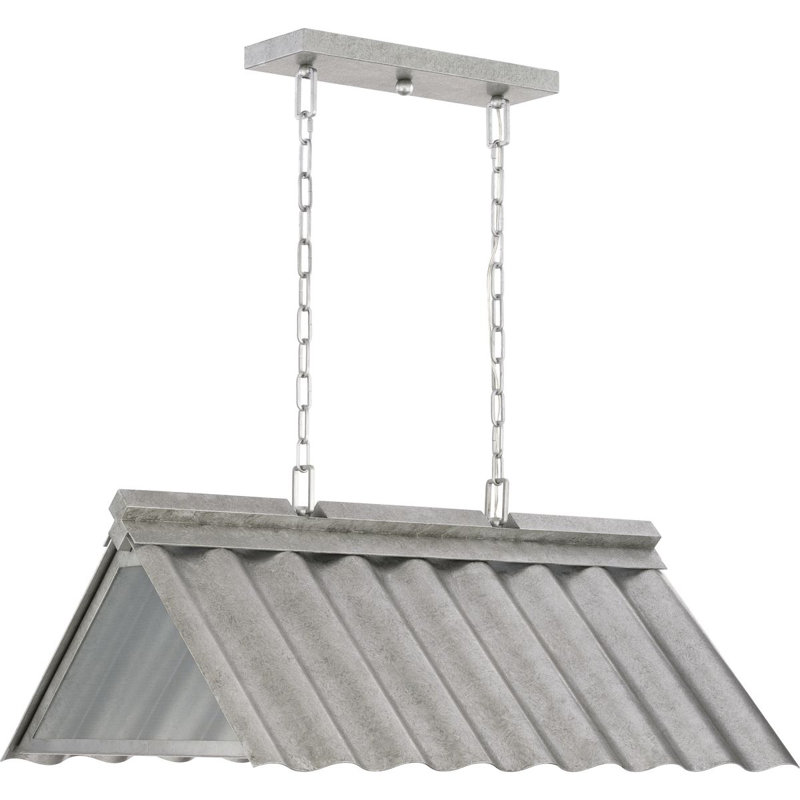 Luminaire suspendu d'extérieur 3 lumières Edgecliff, Galvanisé