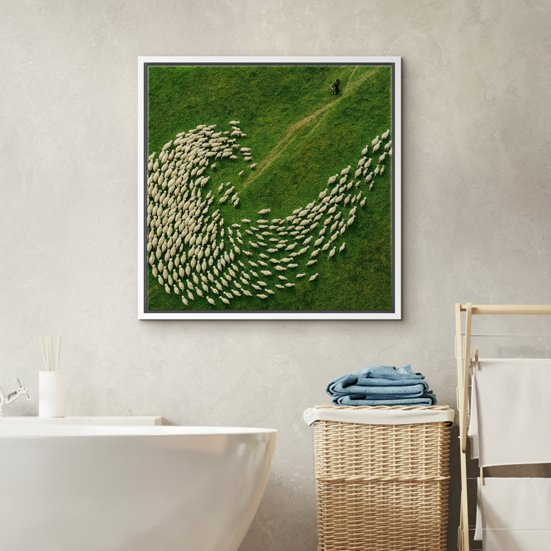 Reproduction d'art sur toile encadrée pour la nature, H 16 po x l 16 po, Blanc