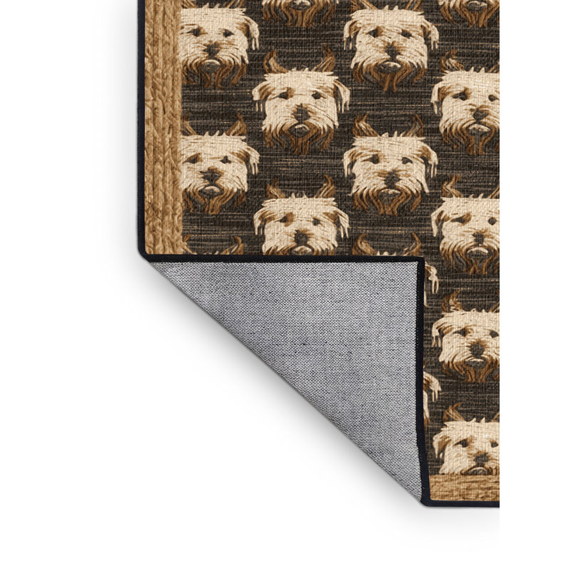 Washable Scottish Terrier Dogs Area Rug, Runner 2' x 4'