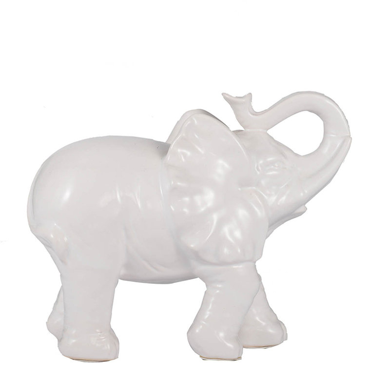 9.1X4.2X7.5" Trumpeting Elephant Accent