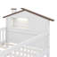 Lit simple en bois à profil bas avec tête de lit de style champêtre, éclairage à DEL et rangement compartimenté-1455494818