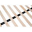 Lit superposé simple au-dessus d'un lit double robuste avec lattes de bois silencieuses, garde-corps et assemblage rapide pour chambre à coucher en métal haute résistance, dortoir à profil bas