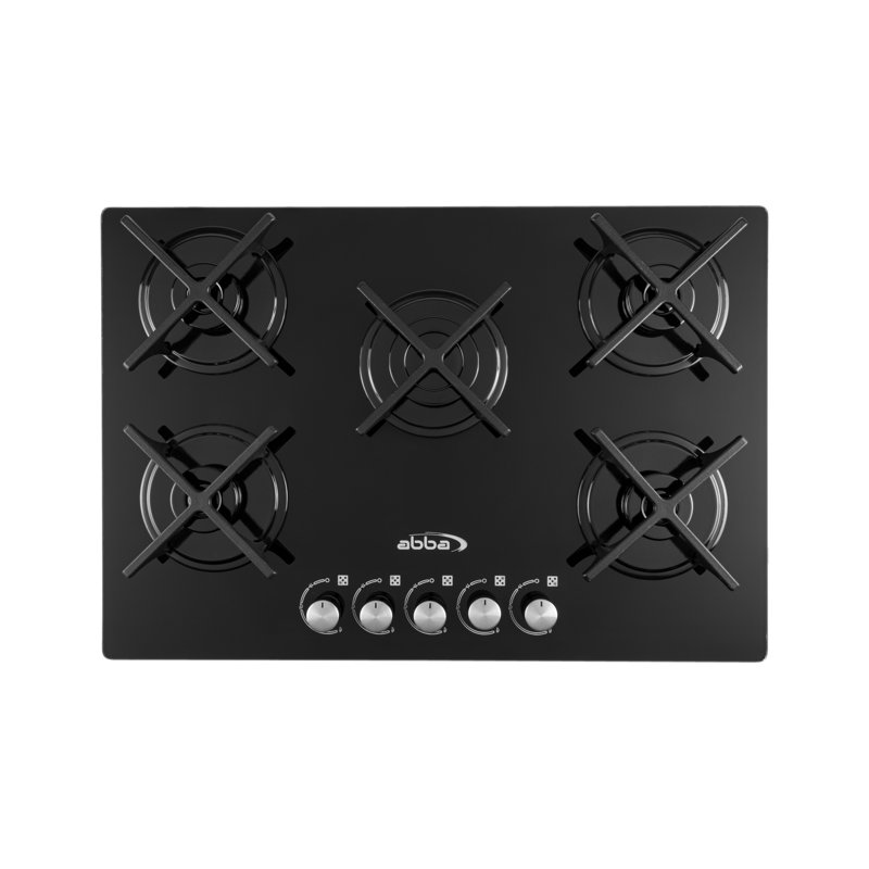 ABBA Black Natural Gas 5 Burner Cooktop
