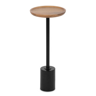 Armengol Solid Wood Pedestal End Table