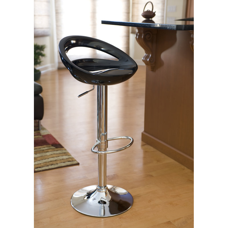 Tabouret de bar à hauteur ajustable Toups, Noir