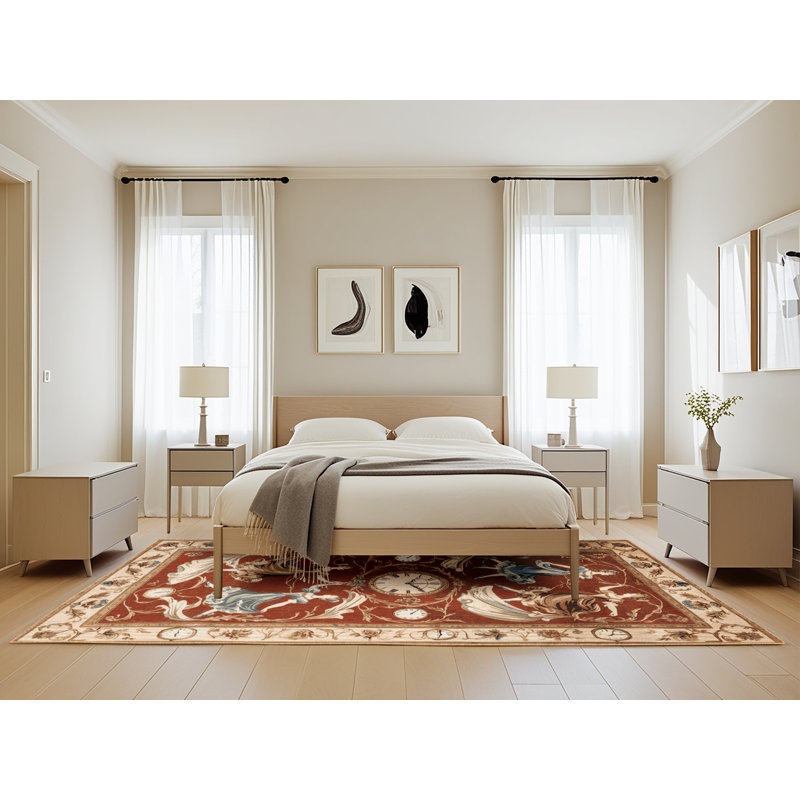 Tapis brun français lavable à la machine