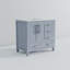 Meuble-lavabo gris foncé 36 po X P 22 po D, gauche décalé et plateau en marbre de culture-927384030