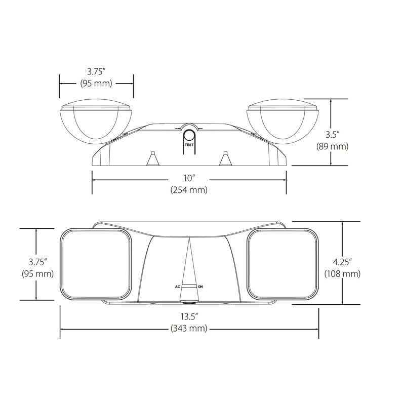 NICOR Adjustable White LED Emergency Light Fixture