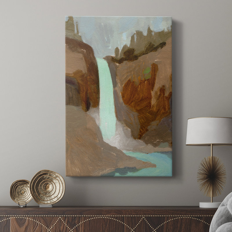 Turquoise Falls I - galerie sur mesure, H 60 po x l 40 po