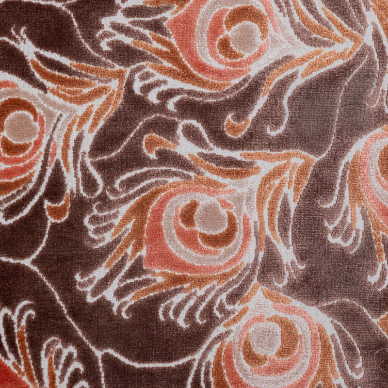 Plumage-Hawaii Cut Velvet Upholstery Fabric, Tudor Rose
