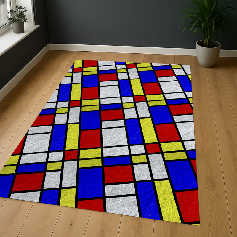 Geometric Area Rug, Rectangle 140 x 200 cm