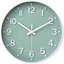 Horloge murale de 30 cm (12 pouces) à piles, silencieuse, sans tic-tac, verte et moderne