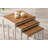 PERA Nesting Table Set of 3 Sturdy Side Tables, Modern Stacking Coffee End Table for Living Room, Bedroom, Office, Steel Frame, Rustic Brown and Off White