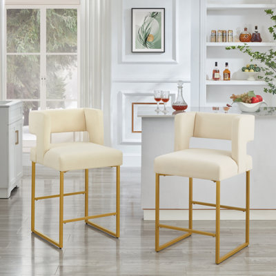 Tabouret de comptoir rembourré Alyncia