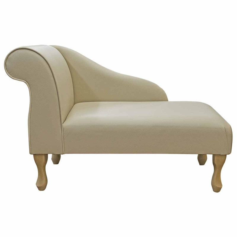 Leather Chaise Lounge, Natural