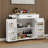 Kitchen Island Rolling Cart With 1 Drawer, 2 Doors, Storage Spaces, Adjustable Shelves, Towel & Seasoning - White Feature Trolley Storage, Quality-1109962656