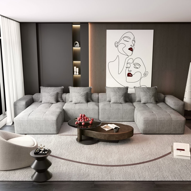 Canapé modulaire surdimensionné Modern, Gris