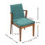 Fauteuils de salle à manger rembourrés Callan