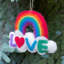 Ornement suspendu Rainbow Love Cloud