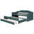 Twin Size Daybed With Trundle And Three Drawer Units - Construction 3 Drawers Modern Bedroom Furniture Option-2046428534