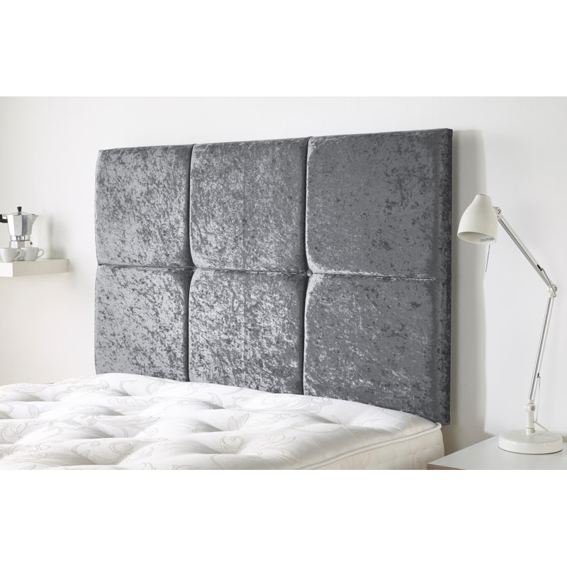 Upholstered Headboard, Double (4'6"), Silver